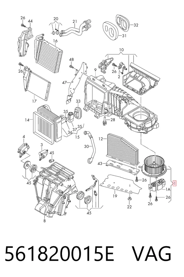 Ventilador habitáculo 561820015E VAG
