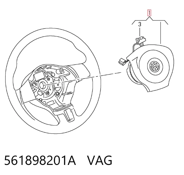Airbag de volante 561898201A VAG