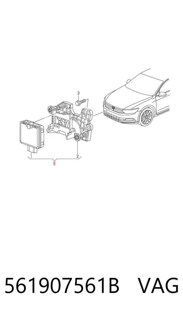 Sensor de distancia por radar 561907561B VAG