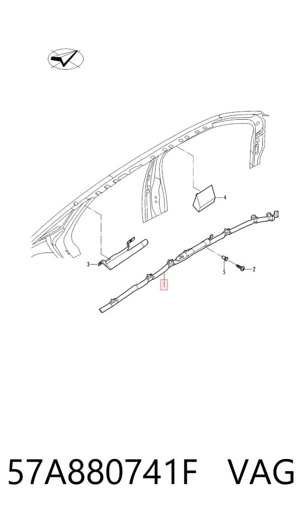Airbag de cortina lateral izquierda 57A880741F VAG