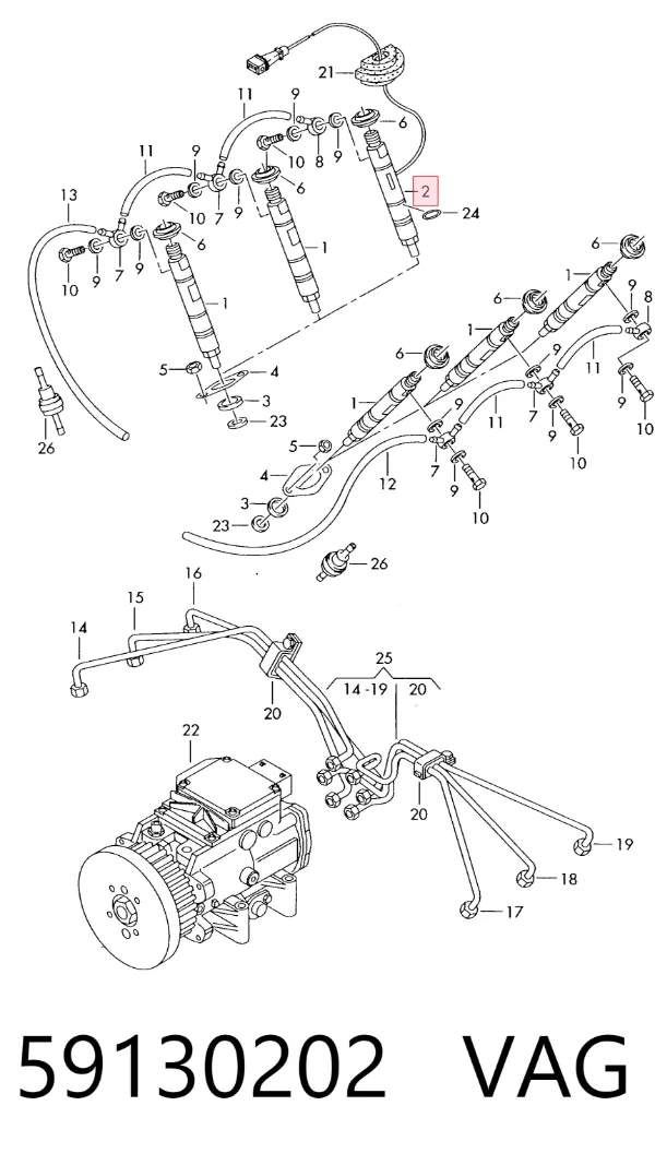 Inyector 59130202 VAG