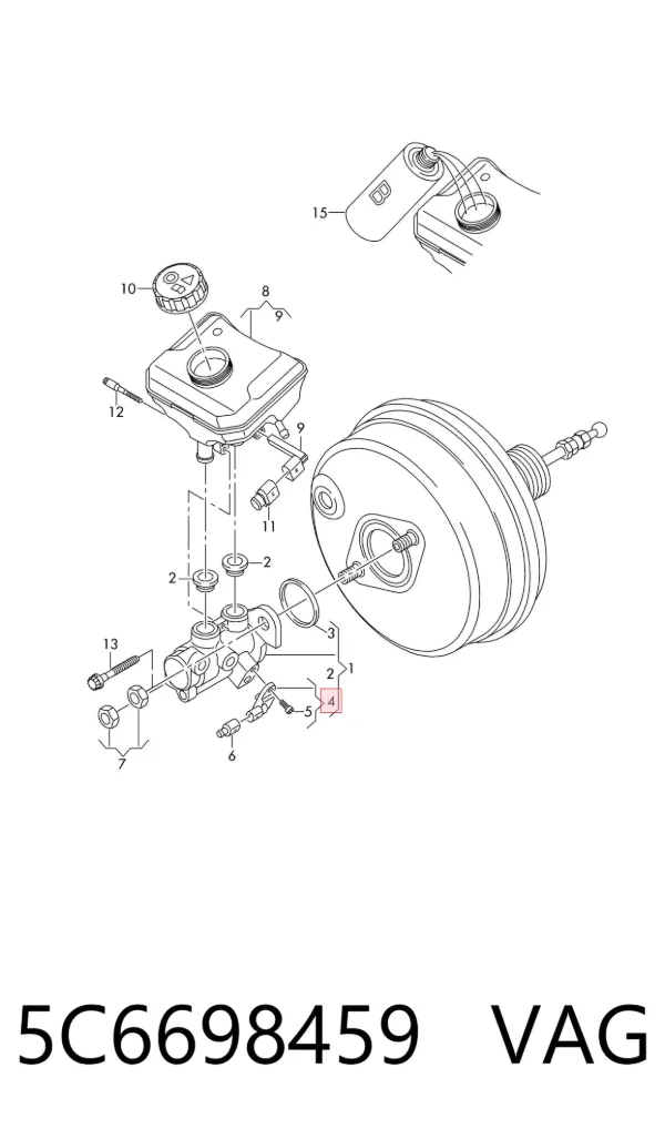 Interruptor de luz de freno 5C6698459 VAG