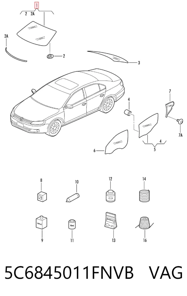 Parabrisas 5C6845011FNVB VAG