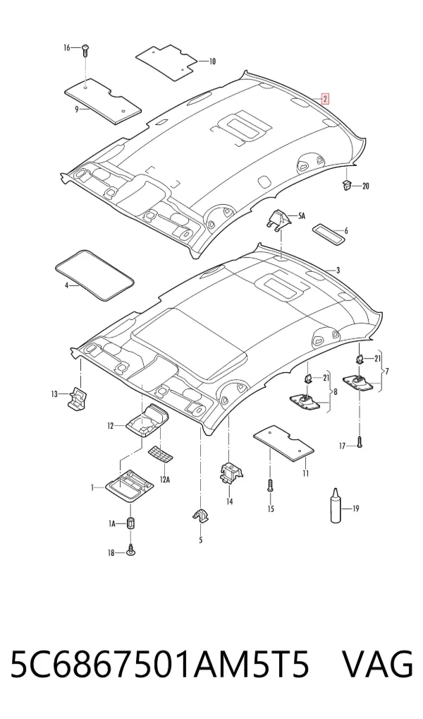 Techo interior Volkswagen Jetta VI