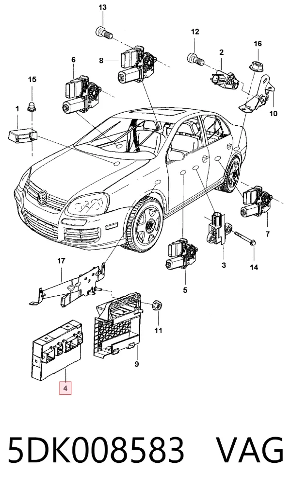 Módulo de confort 5DK008583 VAG