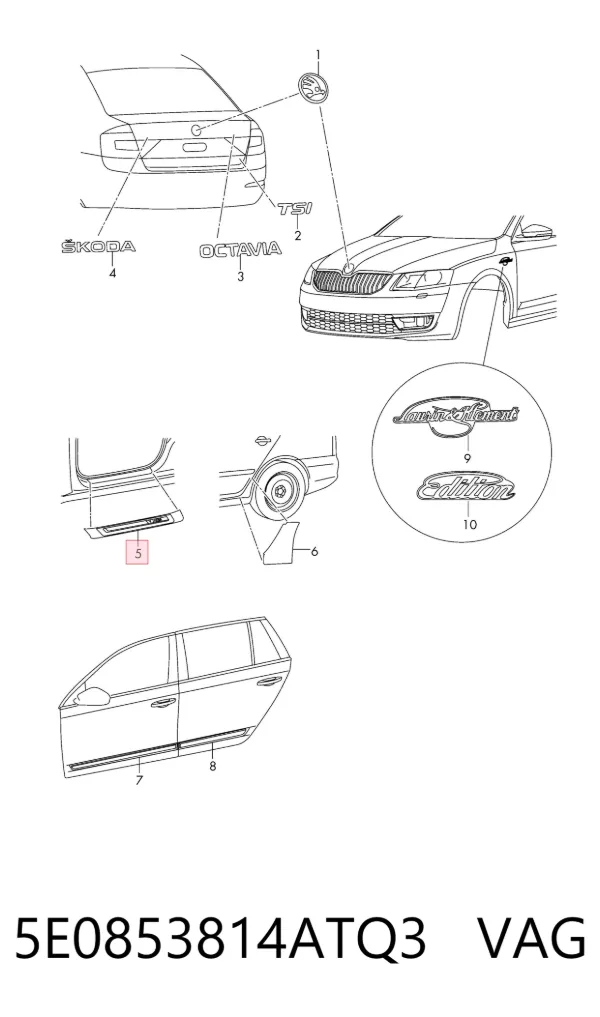  5E0853814ATQ3 VAG