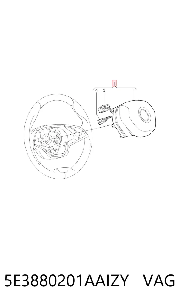 Airbag de volante 5E3880201AAIZY VAG