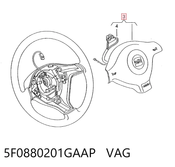 Airbag de volante 5F0880201GAAP VAG