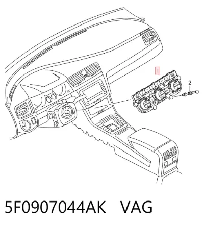 Módulo de modos de calefacción/aire acondicionado VAG 5F0907044AK