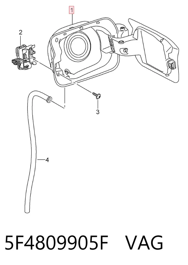 Tapa de la gasolina 5F4809905F VAG