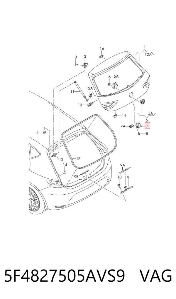 Cerradura de maletero Seat Leon III