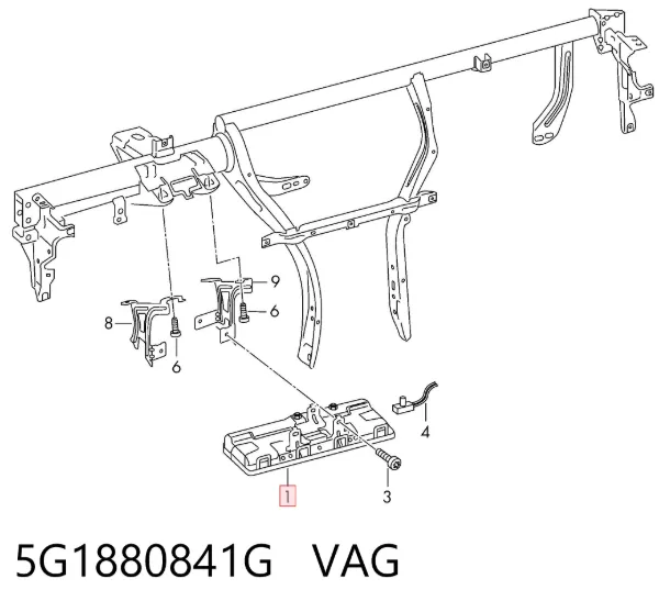 Airbag de rodilla del conductor 5G1880841G VAG