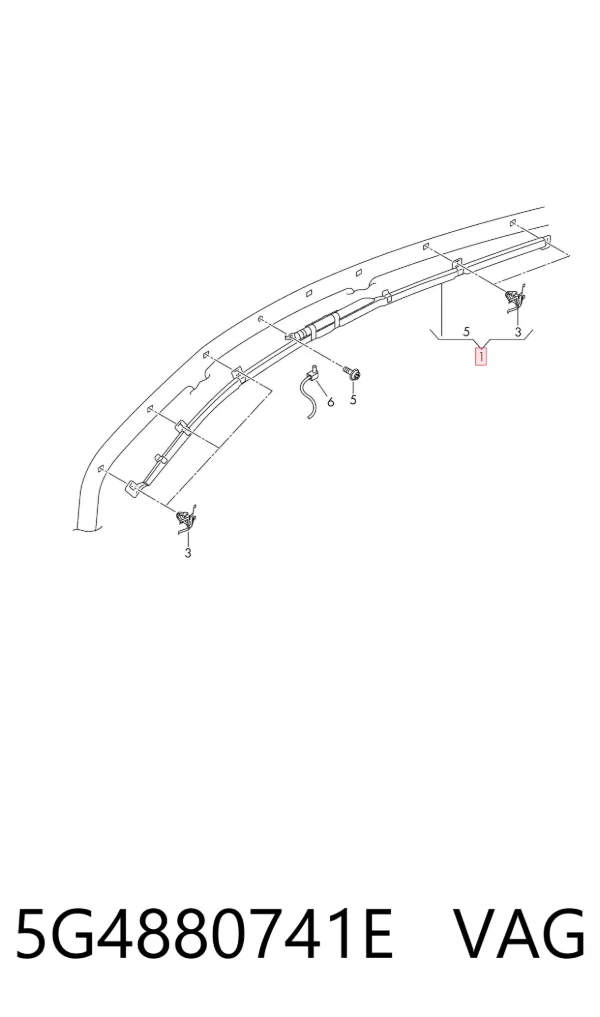 Airbag de cortina lateral izquierda 5G4880741E VAG