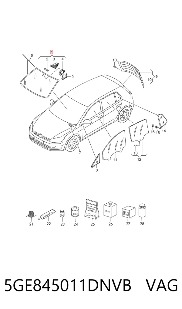 Parabrisas 5GE845011DNVB VAG