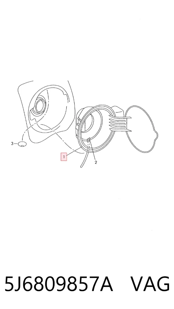 Tapa de la gasolina 5J6809857A VAG
