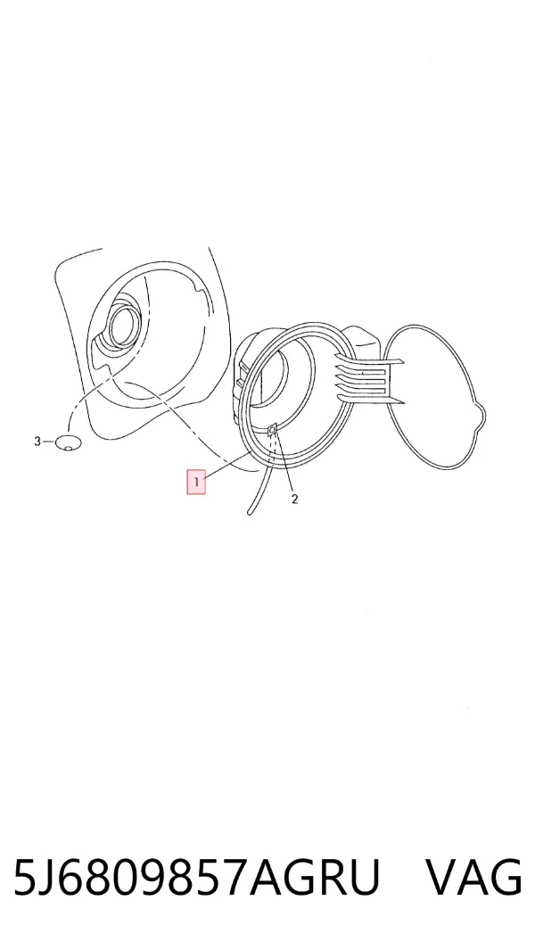 Tapa de la gasolina 5J6809857AGRU VAG