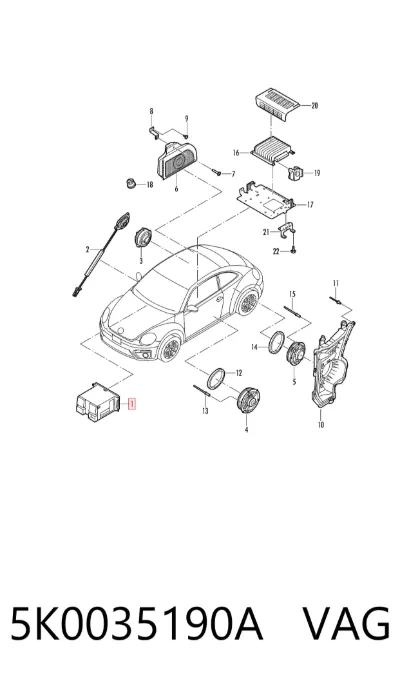 Radio AM/FM universal VAG 5K0035190A