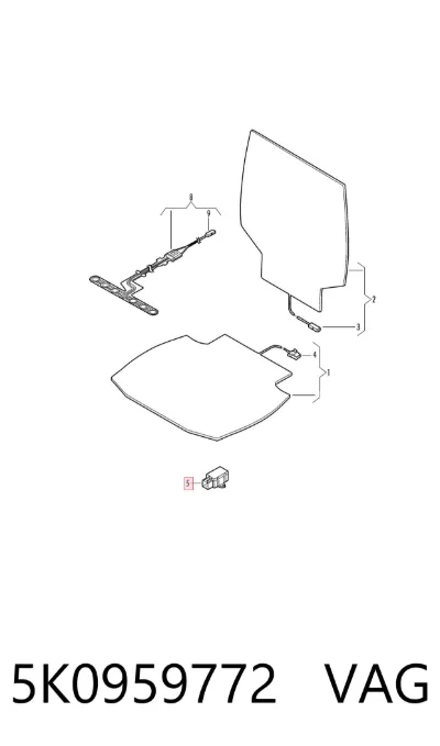 Relé de calefacción de asiento VAG 5K0959772