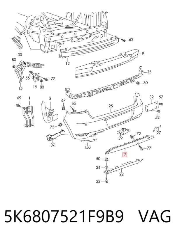  5K6807521F9B9 VAG