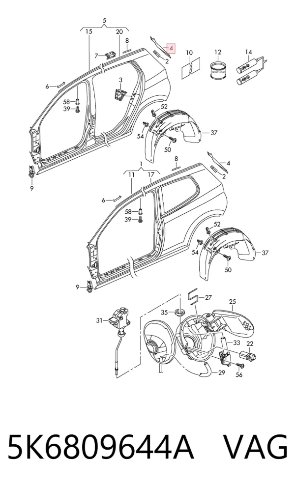  5K6809644A VAG