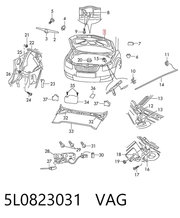 Capó 5L0823031 VAG