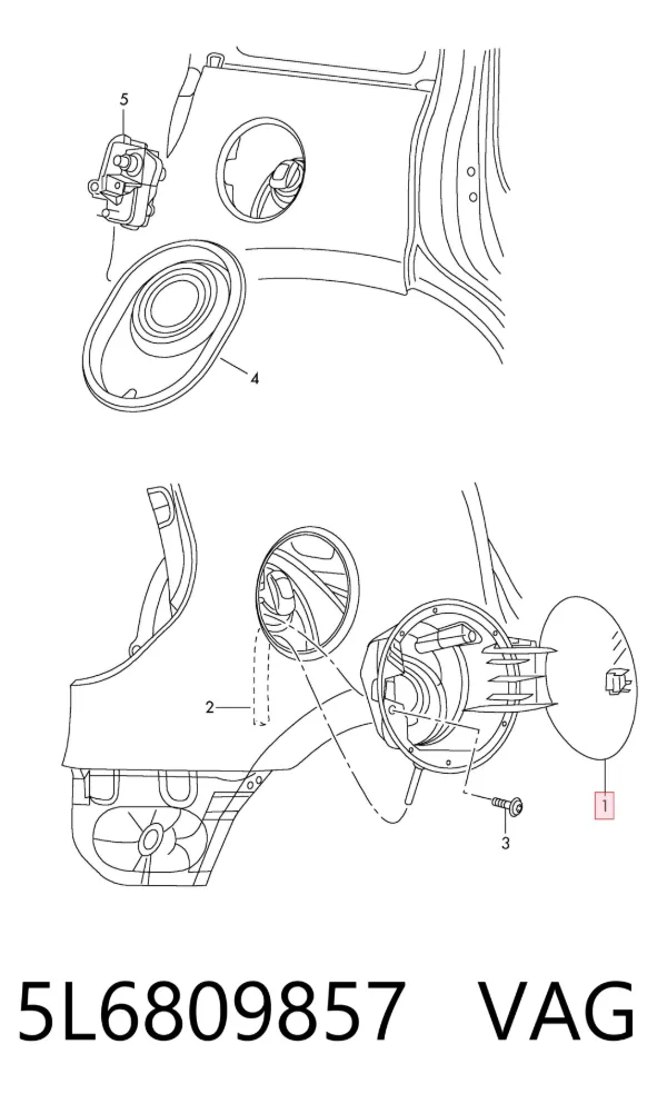 Tapa de la gasolina Skoda Yeti 5L