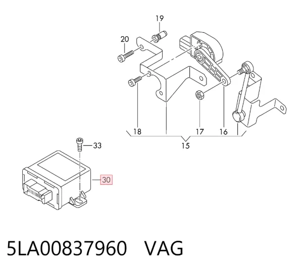 Módulo de control de iluminación adaptativa (ECU) 5LA00837960 VAG