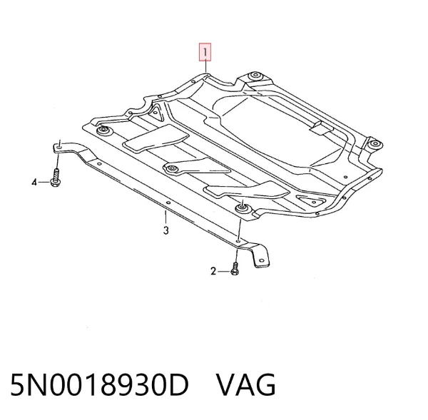 Protección motor / empotramiento 5N0018930D VAG