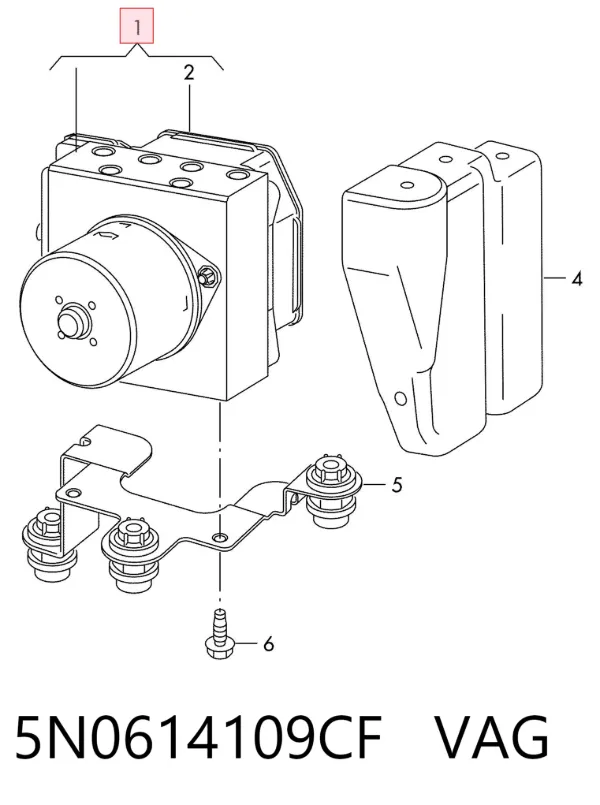 Módulo ABS 5N0614109CF VAG