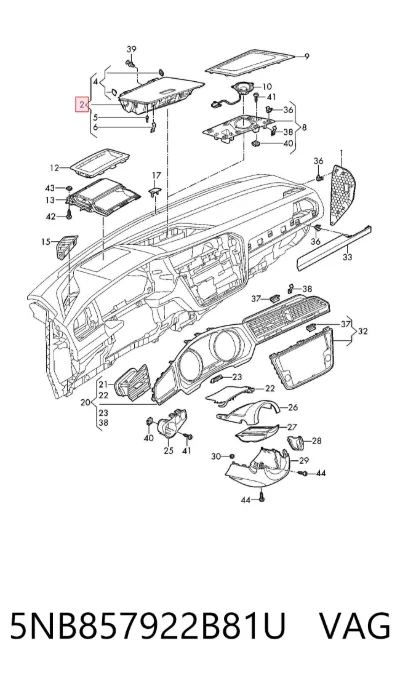 Guantera VAG 5NB857922B81U