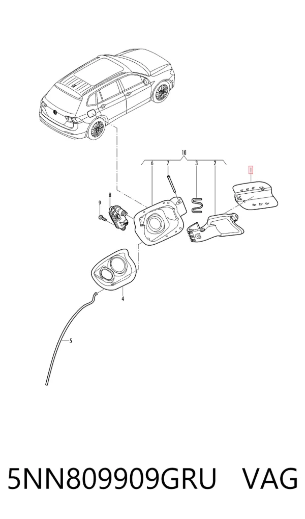 Tapa de la gasolina 5NN809909GRU VAG
