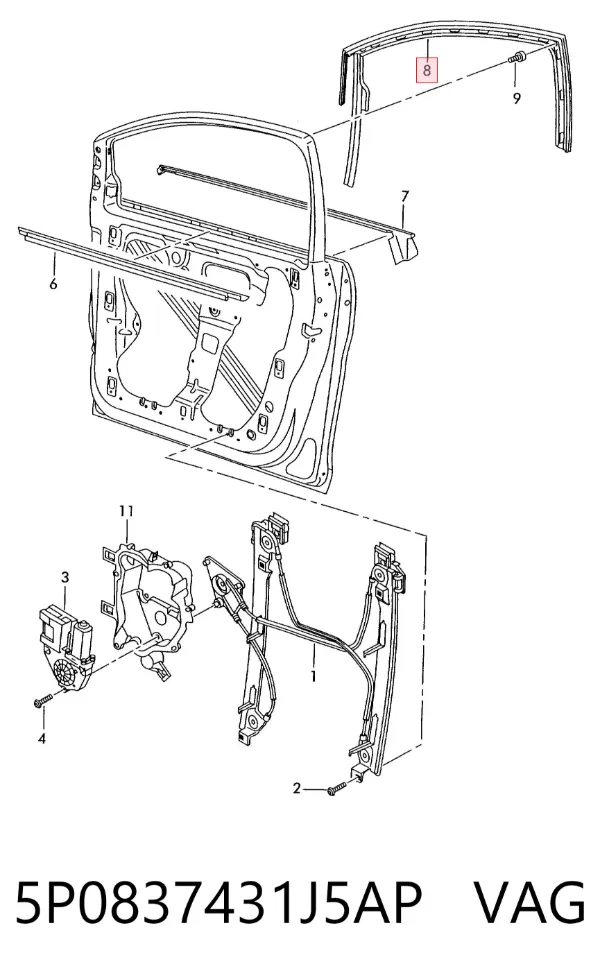  5P0837431J5AP VAG