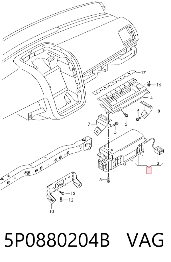 Airbag lateral 5P0880204B VAG