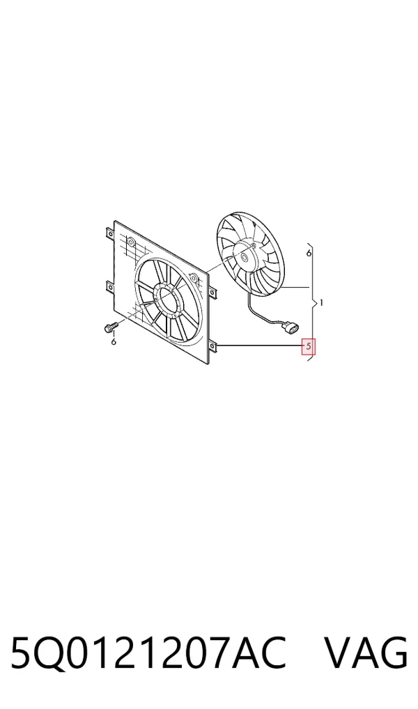 Bastidor radiador 5Q0121207AC VAG