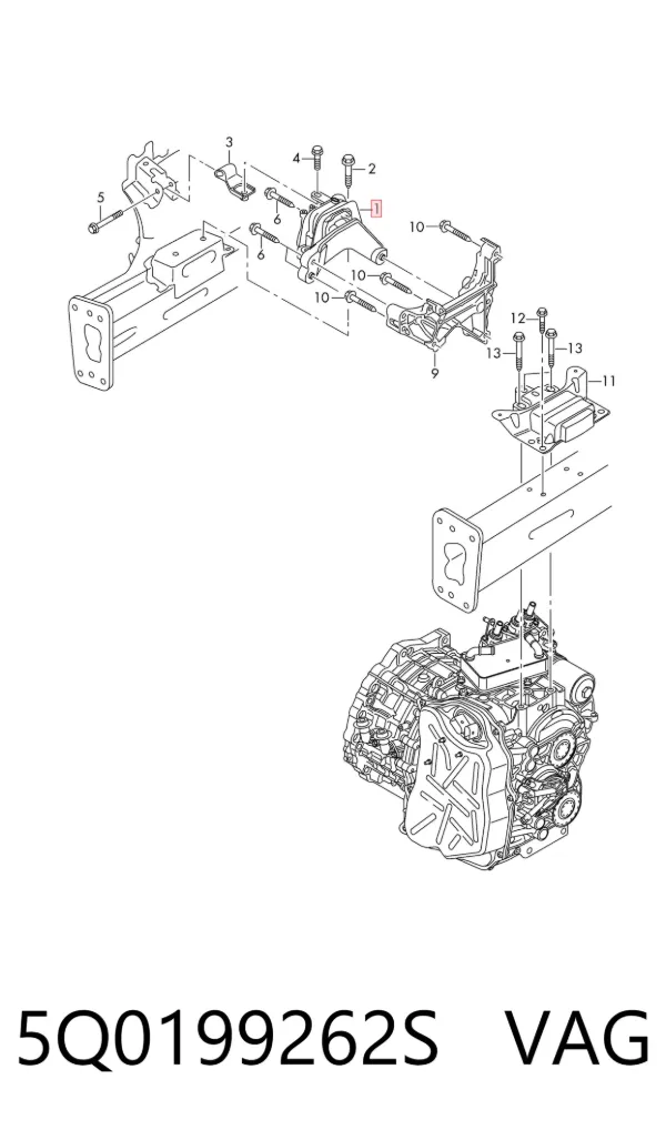 Soporte de motor derecho 5Q0199262S VAG