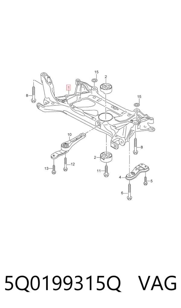 Puente delantero 5Q0199315Q VAG