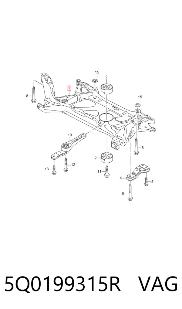 Puente delantero 5Q0199315R VAG