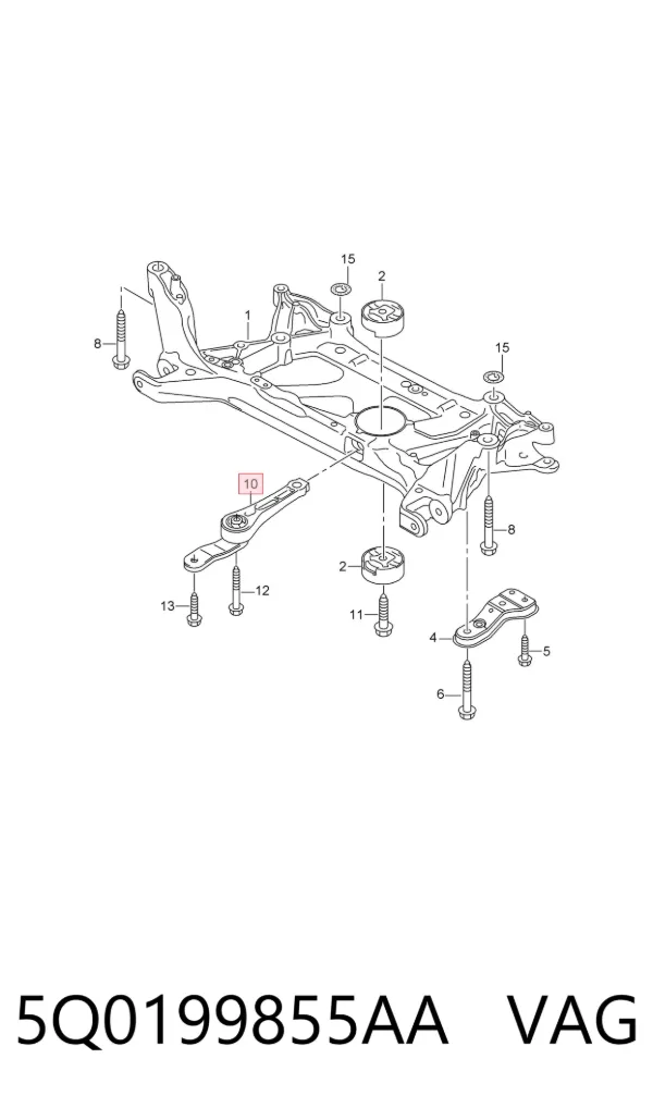 Soporte de motor delantero 5Q0199855AA VAG
