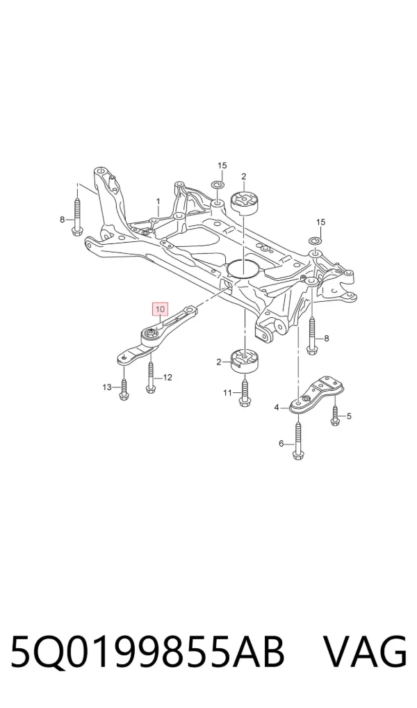 Soporte inferior del motor 5Q0199855AB VAG