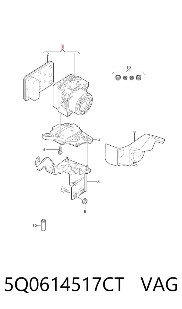 Módulo ABS 5Q0614517CT VAG
