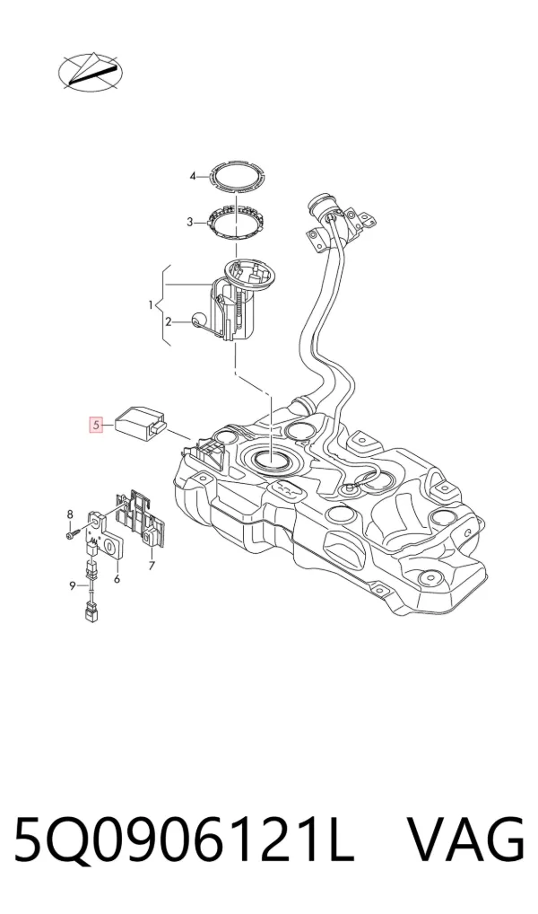 Módulo de control del motor de la bomba de combustible 5Q0906121L VAG