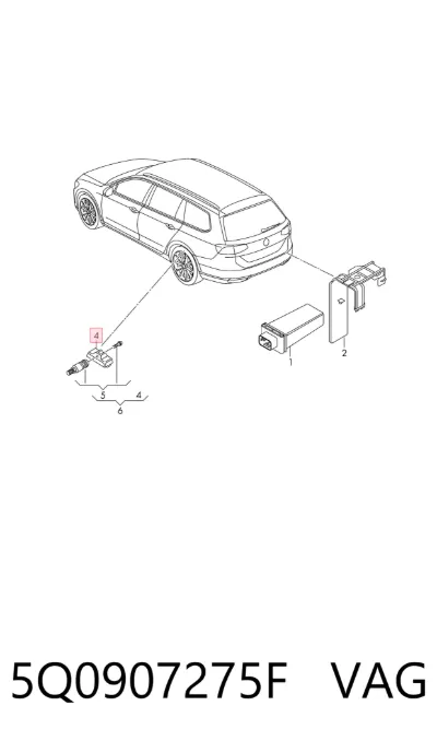 Sensor de presión de neumáticos VAG 5Q0907275F