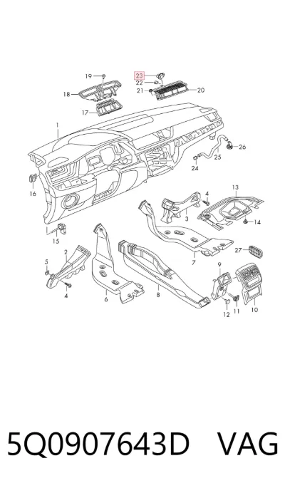 Sensor de contaminación del aire VAG 5Q0907643D