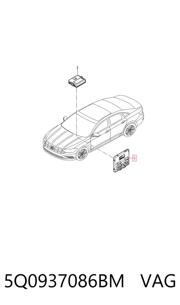 Módulo de control de red de a bordo 5Q0937086BM VAG
