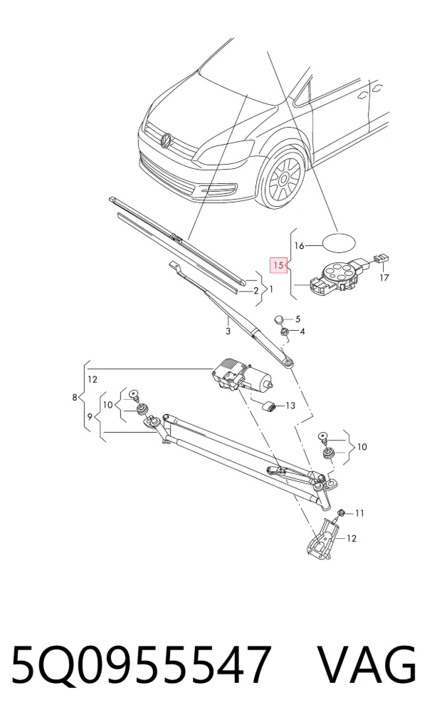 Sensor de lluvia 5Q0955547 VAG