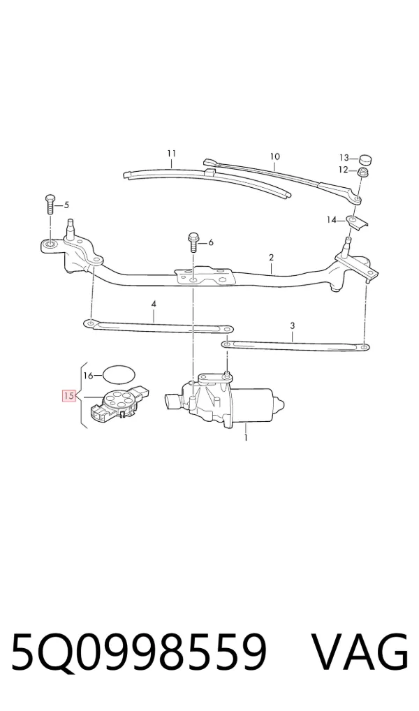 Placa del sensor de lluvia 5Q0998559 VAG