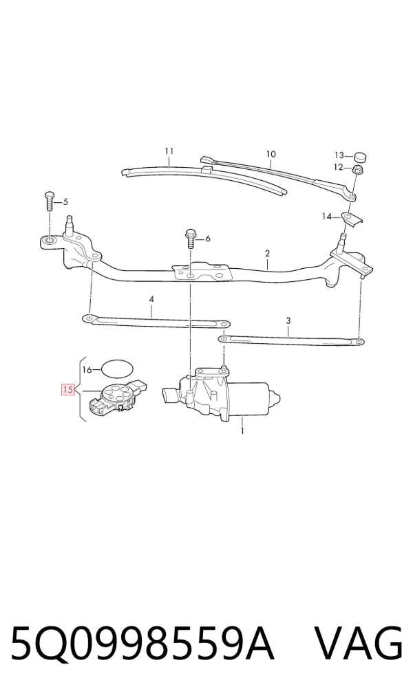 Placa del sensor de lluvia 5Q0998559A VAG