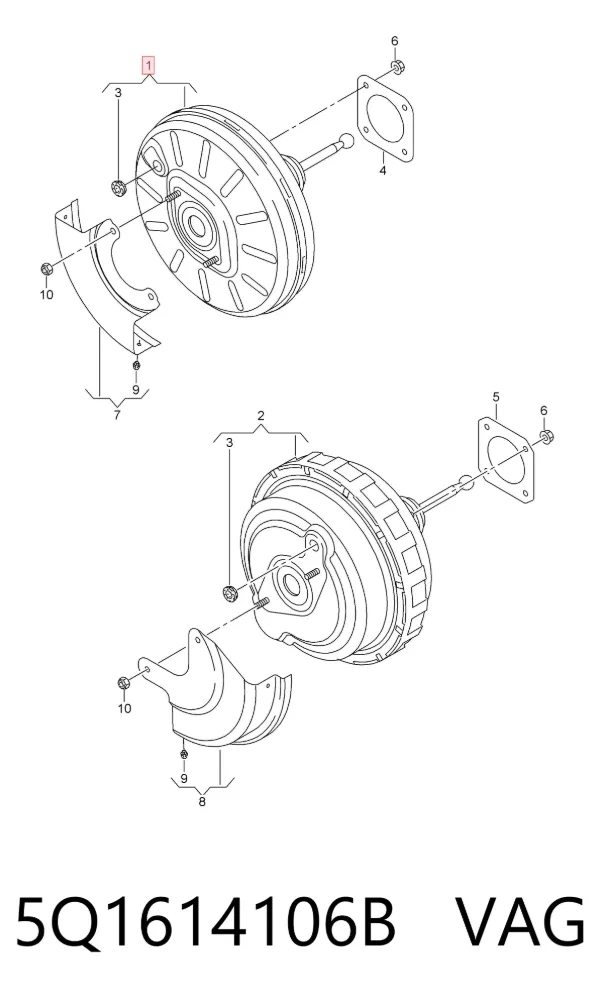 Servofreno 5Q1614106B VAG