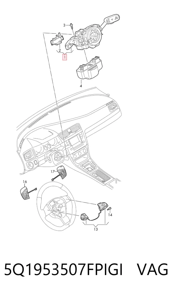 Anillo AIRBAG 5Q1953507FPIGI VAG