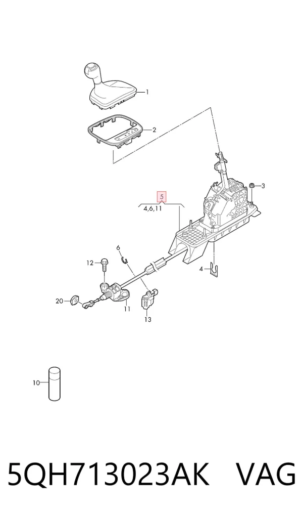 Palanca de cambios Audi Q3 F3B